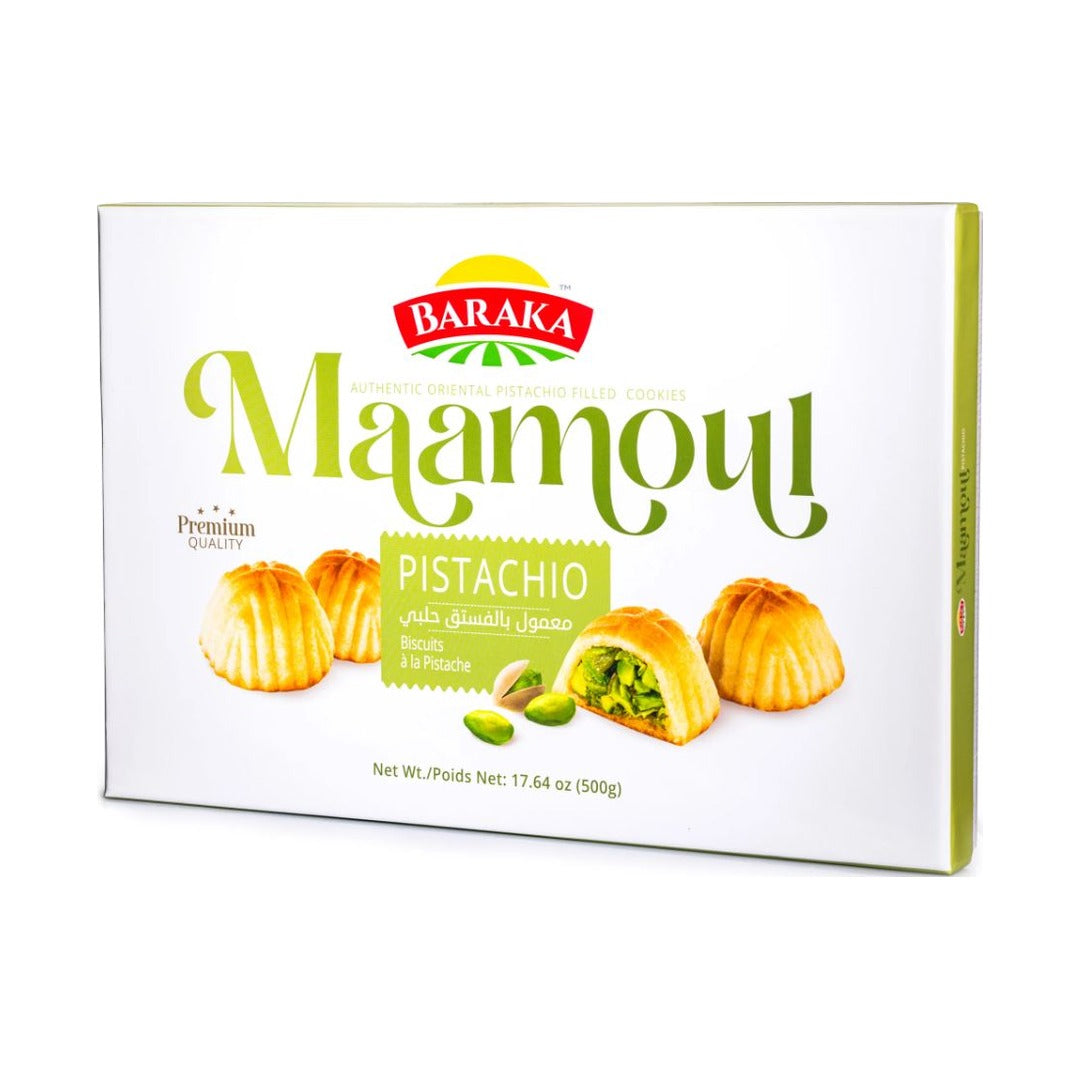 Baraka Pistachio Maamoul Rectangle 500 g - front of pack