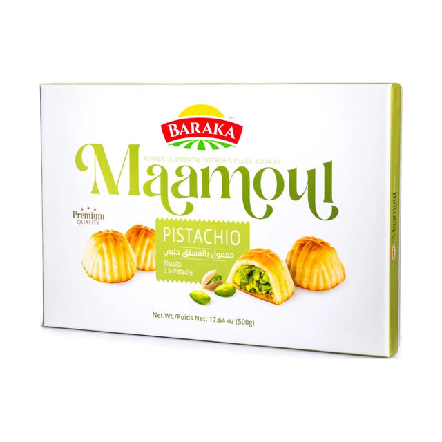 Baraka Pistachio Maamoul Rectangle 500 g - front of pack