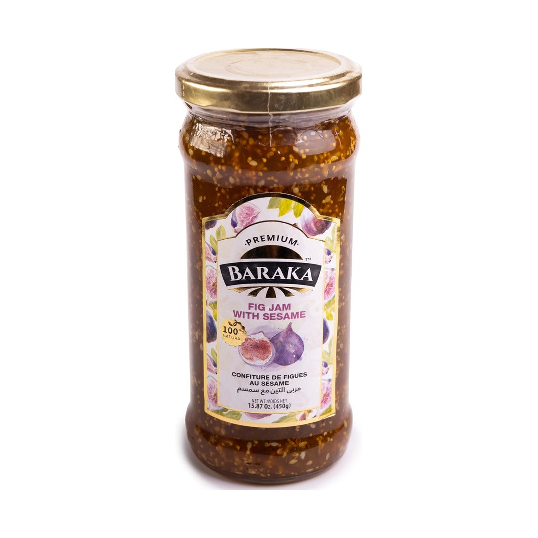 Baraka Premium Fig Jam with Sesame 450 g - front of pack