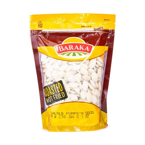 Baraka Roasted Salted Pumpkin Seeds 230 g - front of pack