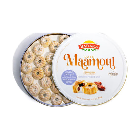 Baraka Semolina Date Maamoul with Icing Round 1 kg - front of pack