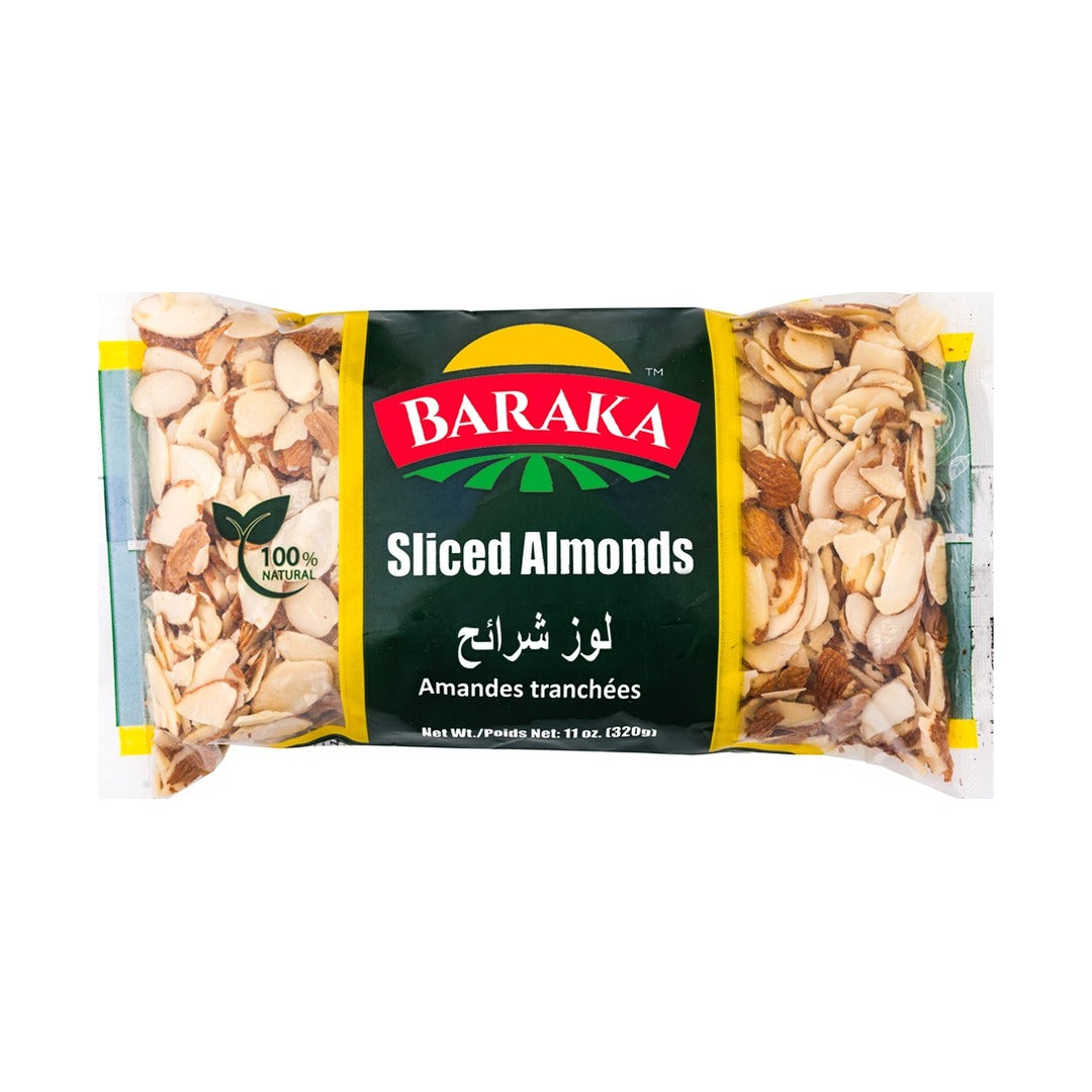 Baraka Sliced Natural Almonds 320 g - front of pack