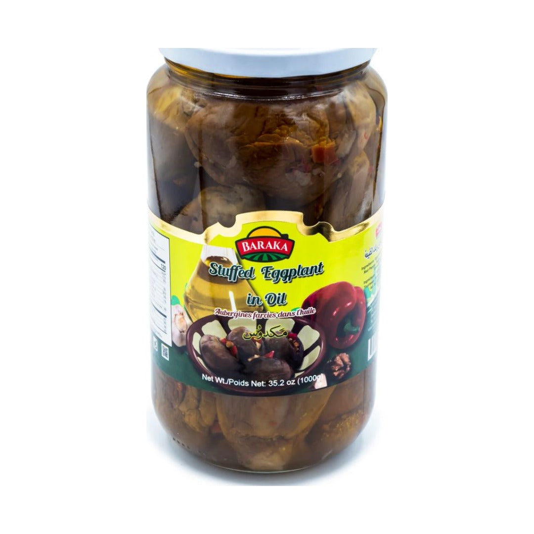 Baraka Stuffed Eggplant Makdous 1 kg - front of pack