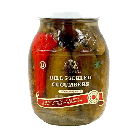 Belevini Dill Pickled Cucumbers, 29.6 oz