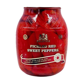Belevini Pickled Red Sweet Peppers, 30 oz