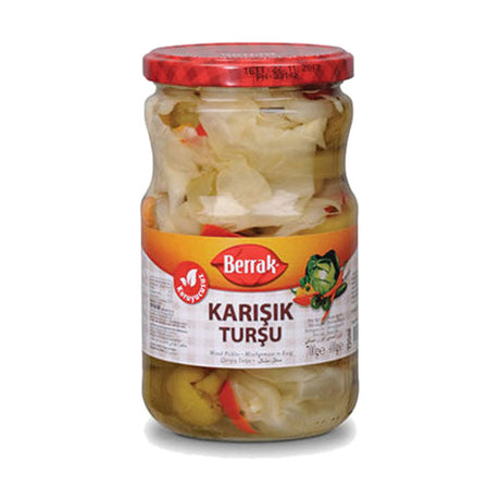 Berrak Karışık Turşu mixed pickles, 720 g glass jar