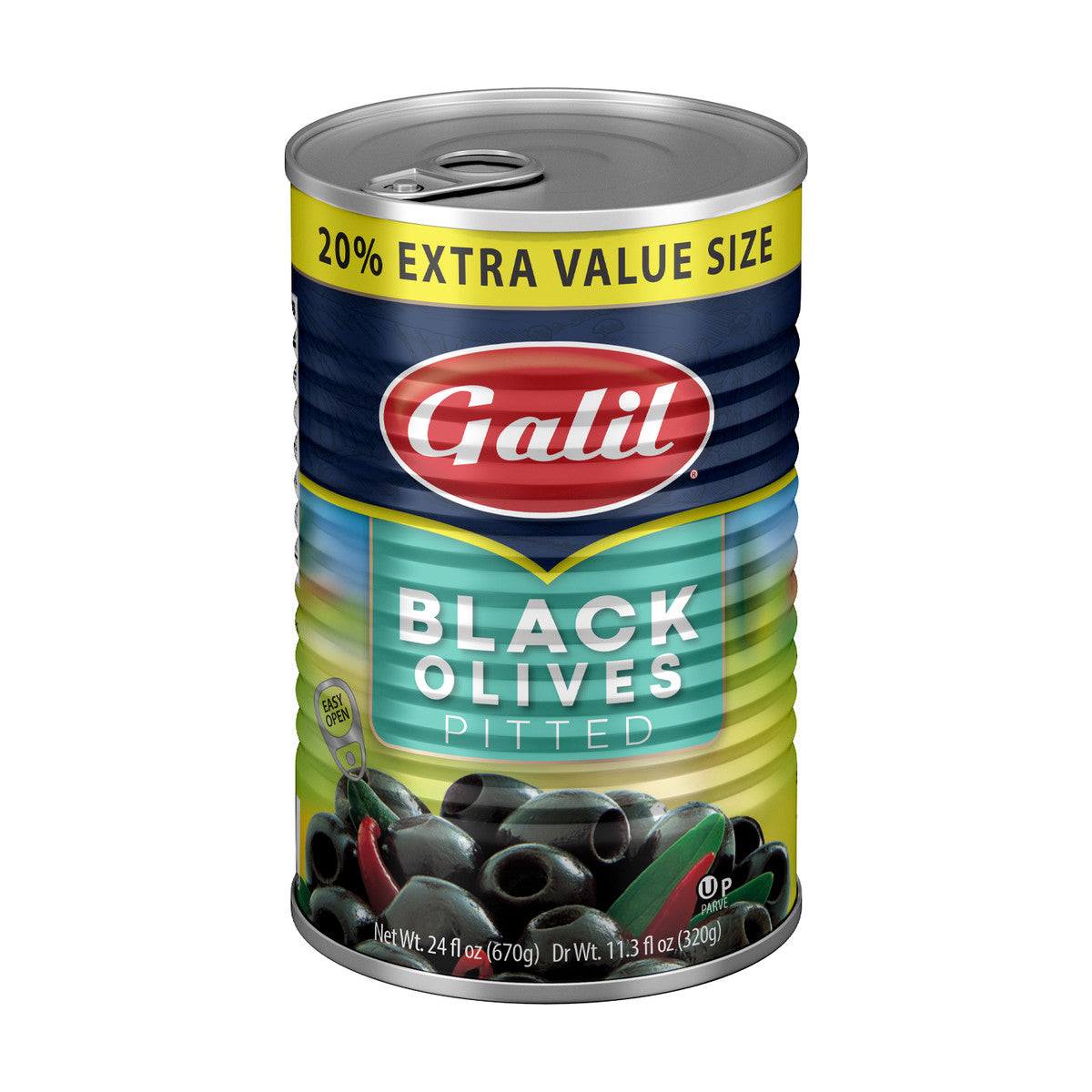 Galil Black Olives Pitted - 670 g