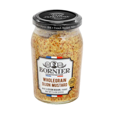 Bornier Dijon Mustard, Wholegrain, 7.4 oz
