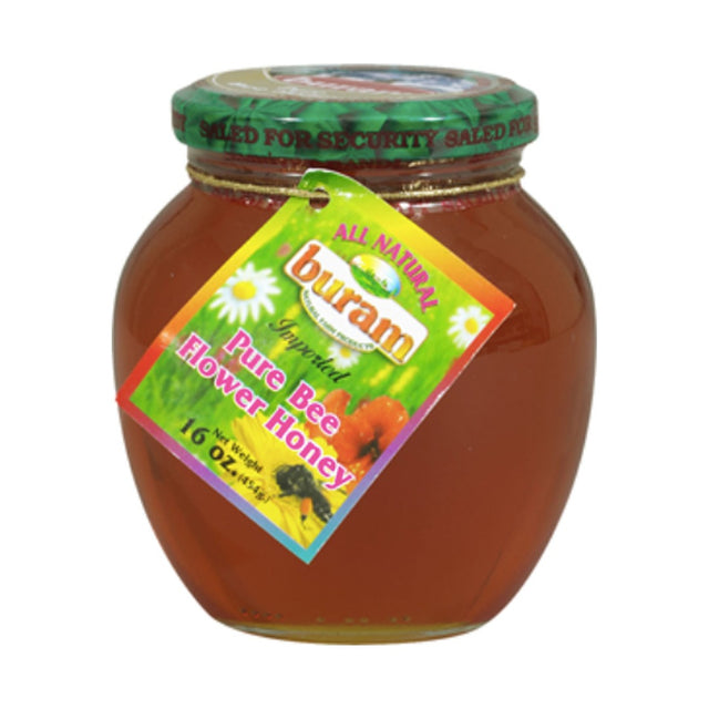 Buram Flower Honey No Comb 453 g - front of pack