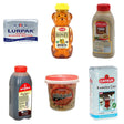 Butter & Honey Breakfast Box: Tahin-Pekmez, Simit and Tea: Lurpak Butter Salted 226 g, Galil Orange Blossom Honey Bear 12 oz, Şahinoğlu Tahini 470 g, Koska Grape Molasses 700 g, Koska Turkish Mini Simit Bucket, Çaykur Kamelya Cayi 500 g