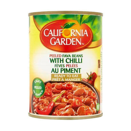 California Garden Peeled Fava Beans with Chilli, 450 g