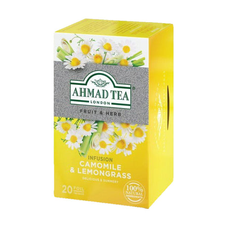 Ahmad Tea Camomile & Lemongrass Herbal Infusion Tea 20 Tea Bags
