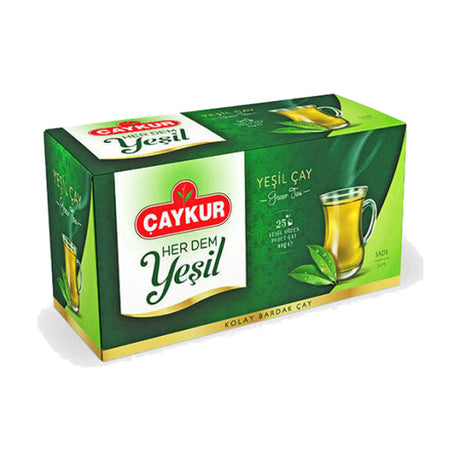 Çaykur Her Dem green tea, 25 tea bags (40 g)