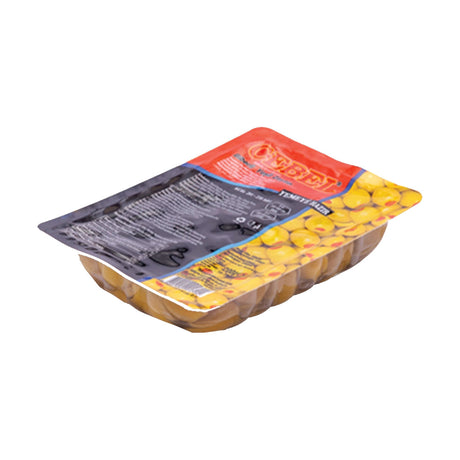 Cebel pitted green olives with pepper, 200 g tray pack