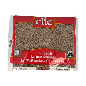 Clic Brown Lentils 454 g - front of pack