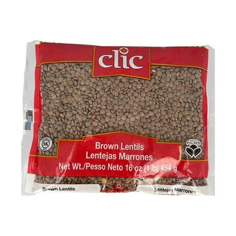 Clic Brown Lentils 454 g - front of pack