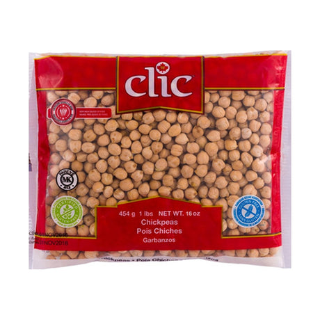 Clic Chickpeas 454 g - front of pack