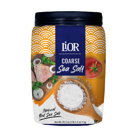 LiOR Coarse sea salt, chef's jar, 2.2 lb