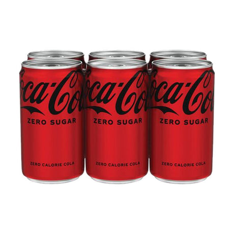 Coca-Cola Cola, Zero Sugar, 6 x 7.5 fl oz