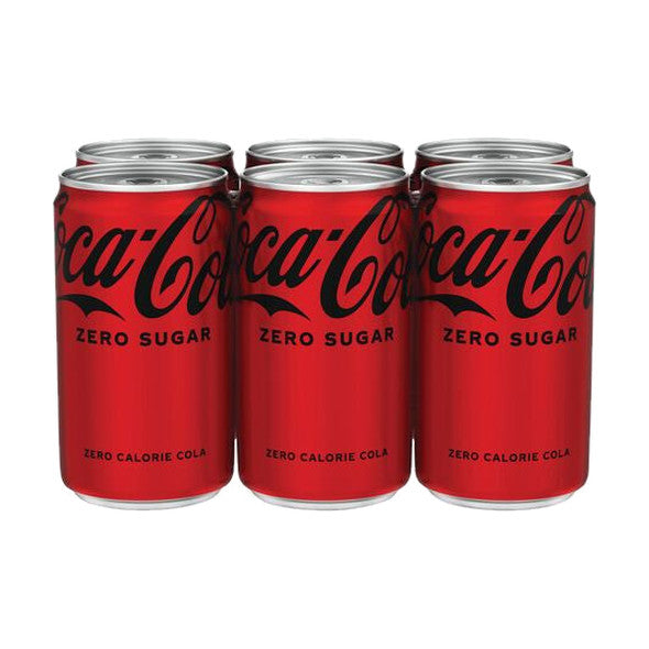 Coca-Cola Cola, Zero Sugar, 6 x 7.5 fl oz