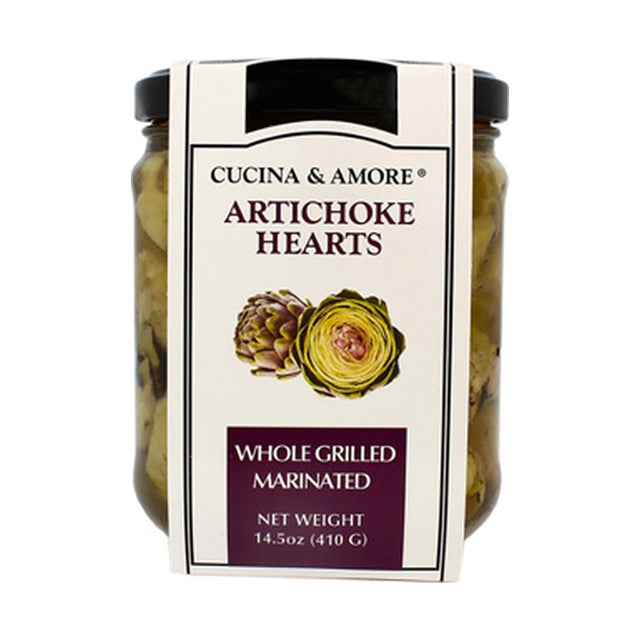 Cucina & Amore Grilled & Marinated Artichoke Hearts 396 g - front of pack