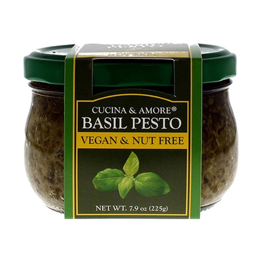 Cucina & Amore Vegan & Nut Free Basil Pesto 223 g - front of pack