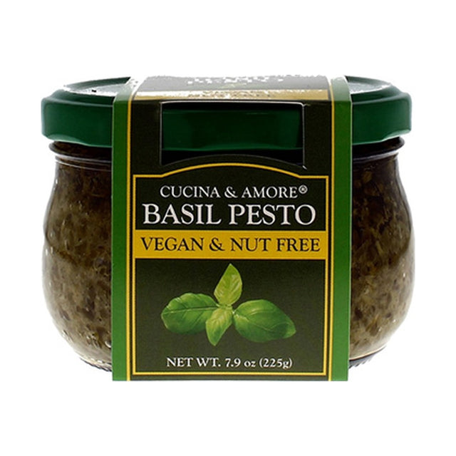 Cucina & Amore Vegan & Nut Free Basil Pesto 223 g - front of pack