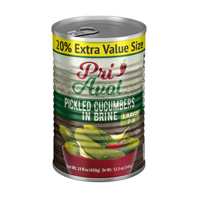Pri Avot Pickled Cucumbers in Brine Large 7-9 23 fl oz