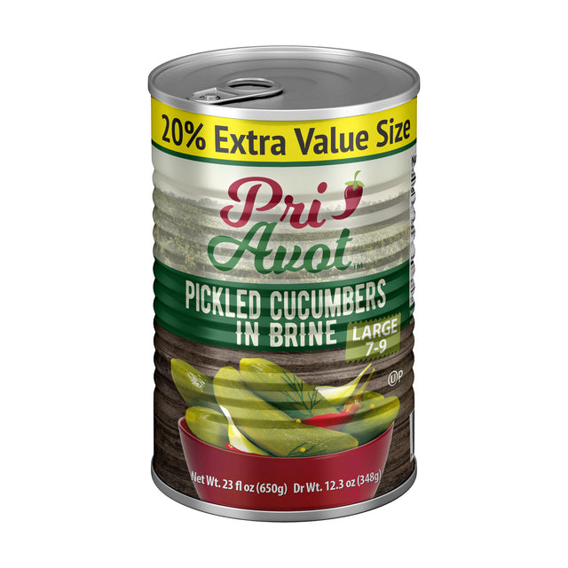 Pri Avot Pickled Cucumbers in Brine Large 7-9 23 fl oz
