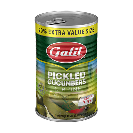 Galil Large Cucumber Pickles in Brine 7-9 Count, 650 g