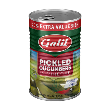 Cucumber Pickles in Vinegar, 7-9, Galil