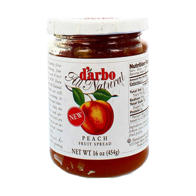 D'Arbo Peach Fruit Spread 454 g - front of pack