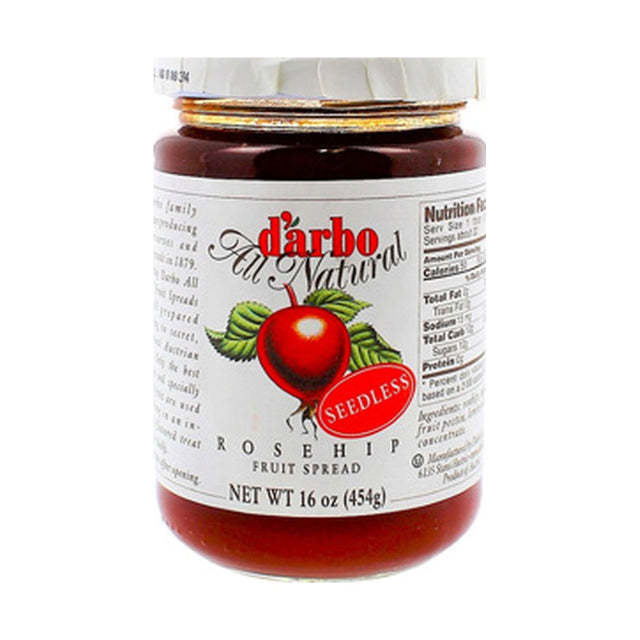 D'Arbo Seedless Rosehip Preserves 453 g - front of pack