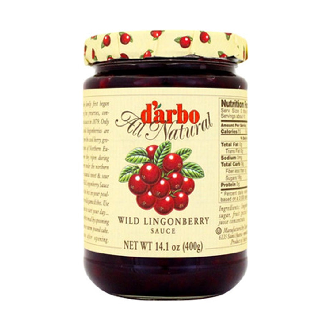 D'Arbo Wild Lingonberry Sauce 400 g - front of pack