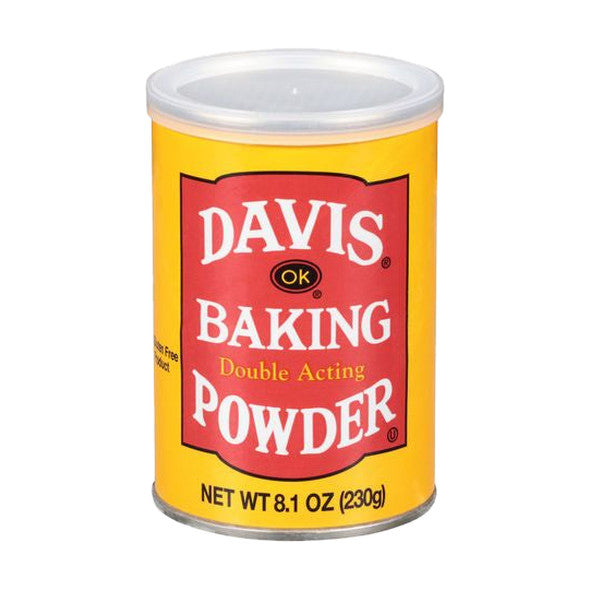 Davis Baking Powder, Double Acting, 8.1 oz