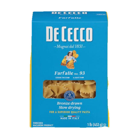 De Cecco Farfalle No. 93 pasta, 1 lb