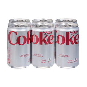 Diet Coke Soda, 6 Pack, 6 x 7.5 fl oz
