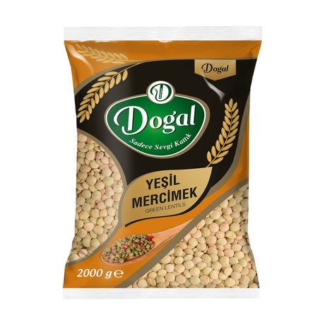 Doğal Yeşil Mercimek green lentils, 2000 g bag