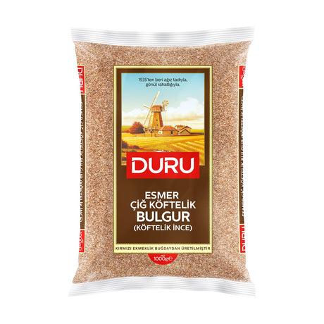 Duru Esmer Cig Koftelik (brown fine) bulgur, 1000 g bag