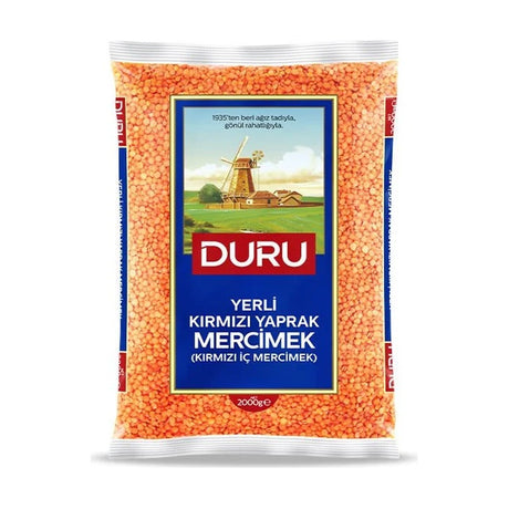 Duru Yerli Kirmizi Yaprak Mercimek (split red lentils), 2000 g bag