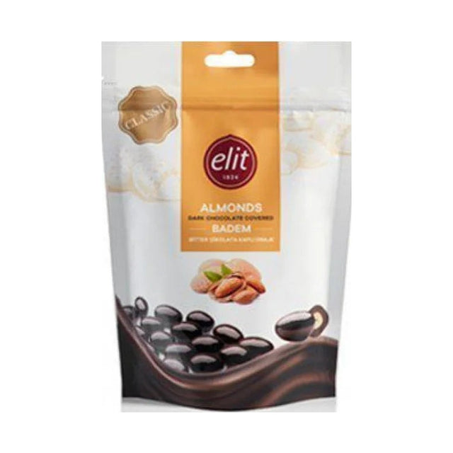 Elit Dark Chocolate Covered Almond Dragees 125 g - front of pack