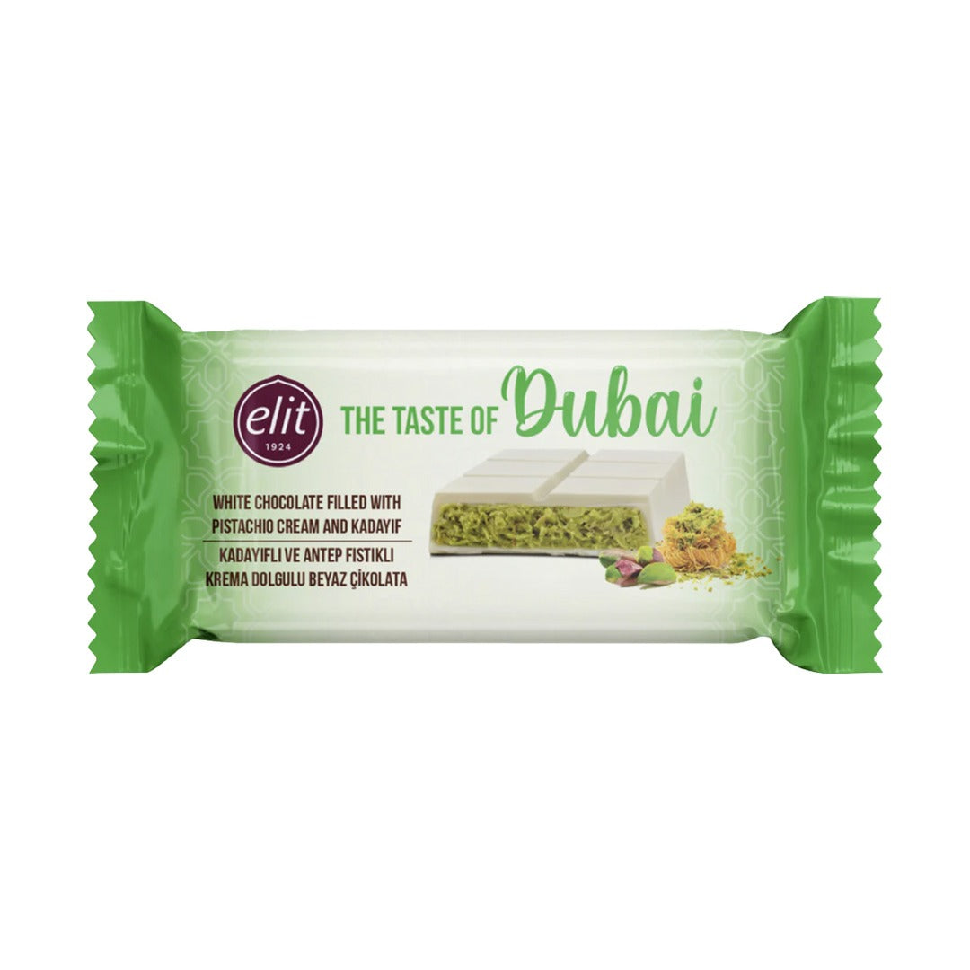 Elit Dubai Chocolate White Bar 90 g - front of pack
