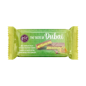 Elit Dubai Milk Chocolate with Pistachio Bar 90 g - front of pack