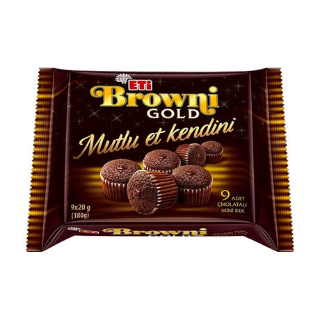 Eti Browni Gold mini chocolate cakes, 9 x 20 g (180 g)