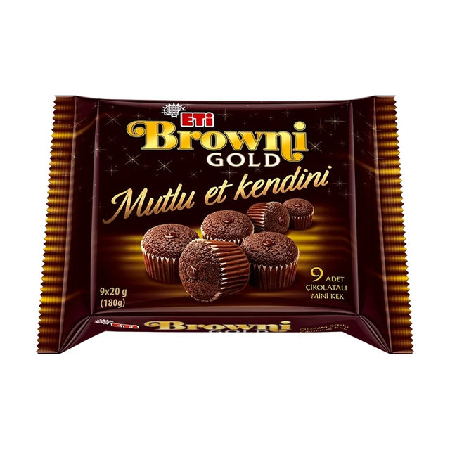 Eti Browni Gold mini chocolate cakes, 9 x 20 g (180 g)