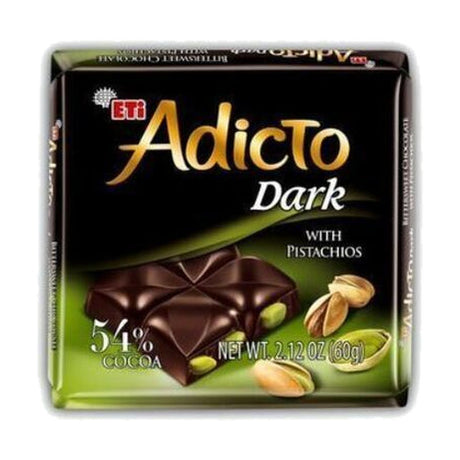 Eti Adicto Dark Chocolate with Pistachio, 2.12 oz