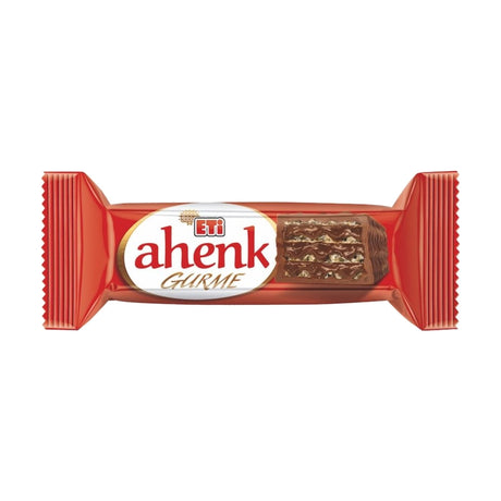 Eti Ahenk chocolate-coated wafer bar, 50 g red wrapper