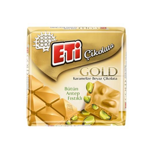 Eti Gold Square Chocolate with Pistachio - 60g