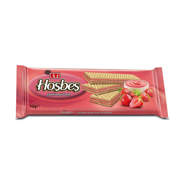 Eti Hosbes Strawberry Cream Wafer, 142 g