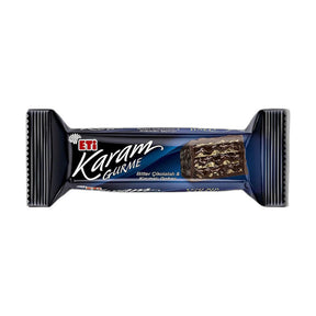 Eti Karam Gurme dark chocolate cream wafer bar, 50 g, dark blue wrapper